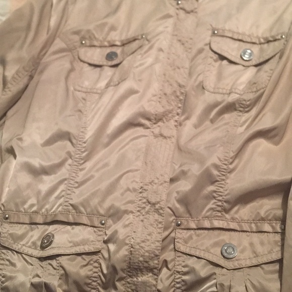 WHBM Zip + Button Jacket with Ruffled Collar - Picture 6 of 12